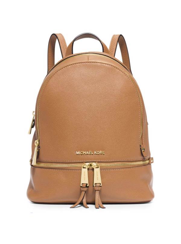 Damske Batohy Michael Kors Rhea Medium Leather Káva - Kabelky Michael Kors Obchod | UNXEA-1380